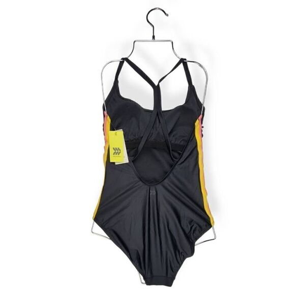 All In Motion Black Medium Coverage One piece Swimsuit Medium 8-10 - Picture 2 of 4